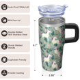 thumbnail image 3 of 20OZ Unicorn Themed Tumbler with Handle Double Wall Cup Insulated for Women Unicorn Lovers Great for Birthday Christmas and Coffee Tea Drinking, 3 of 6