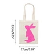 thumbnail image 7 of SDJMa Easter Basket Bags Easter Egg Bunny Gifts Happy Easter Rabbit Tote Bag with Handles Easter Egg Hunt Supplies for Kids Students, 7 of 7