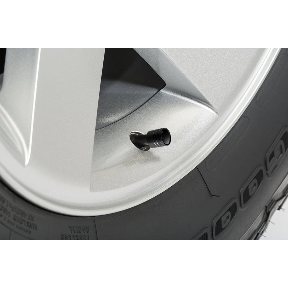 Ford Focus ST in Black on Black Aluminum Cylinder-Style Tire Valve Stem Caps
