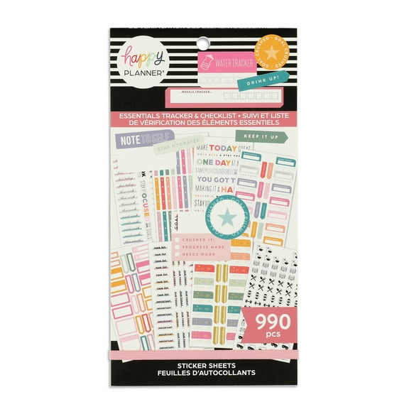 Happy Planner 30 Sheet Value Sticker Pack, Essential Seasons Theme, 597 Stickers Total