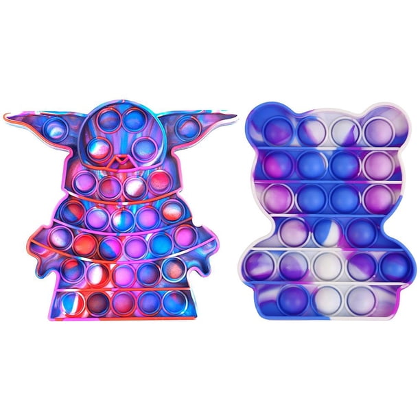 De Juguetes De Burbujas De Empuje, Herramientas Sensoriales Para Apretar De Silicona, Juguetes Emocionales Antiestrés Para Niños Y Adultos Con Autismo 2 Uds. Eigraketly FN007387-02
