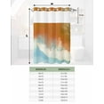 thumbnail image 6 of No Hook Shower Curtain with Snap in Liner, Summer Orange Ocean Beach Pattern Hotel Shower Curtains for Bathroom, Washable Shower Curtain Liner Set with Mesh Top Window, 36"x78", 6 of 6