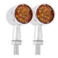 thumbnail image 4 of 2pcs Universal 12V Motorcycle Turn Signal Light Retro Vintage Hollow Indicator Lamp Amber, 4 of 5