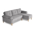 thumbnail image 3 of Sala Modular Reversible De Velvet Gris Claro Modelo Sergey, 3 of 11
