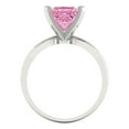 thumbnail image 4 of 2.5 ct Princess Cut Simulated Pink Diamond Solitaire Engagement Ring for Women in 18K White Gold, 4 of 5