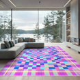 Checker Area Rug ODIKA 6'x9' Ultra-Soft Area Rug, Ombre Repeating Checkerboard Geometric ...