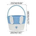 thumbnail image 3 of Ovzne Easter Bunny Cotton Rope Handwoven Storage Basket With Handle On Clearance, 3 of 6