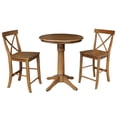 thumbnail image 4 of International Concepts 3 Piece 30" Round Counter Height Dining Set, 4 of 5
