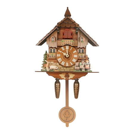 Shangmakel Hanging Clock Wall Clock Vintage Pendulum Clock Home Decor