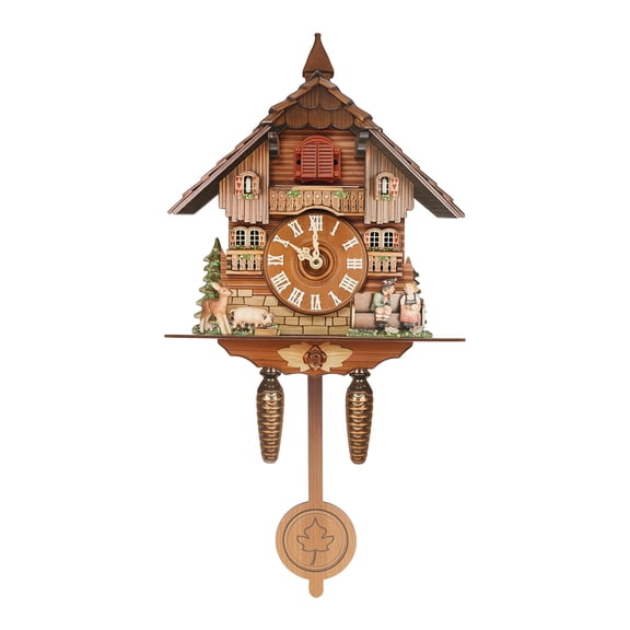 LUGBING Hanging Clock Wall Clock Vintage Pendulum Clock Home Decor