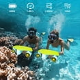 thumbnail image 2 of Oryxearth Underwater Scooter 2 Gear Speed 12 kgf Swimming Pool Diving Snorkeling Water Scooter, Yellow, 2 of 6