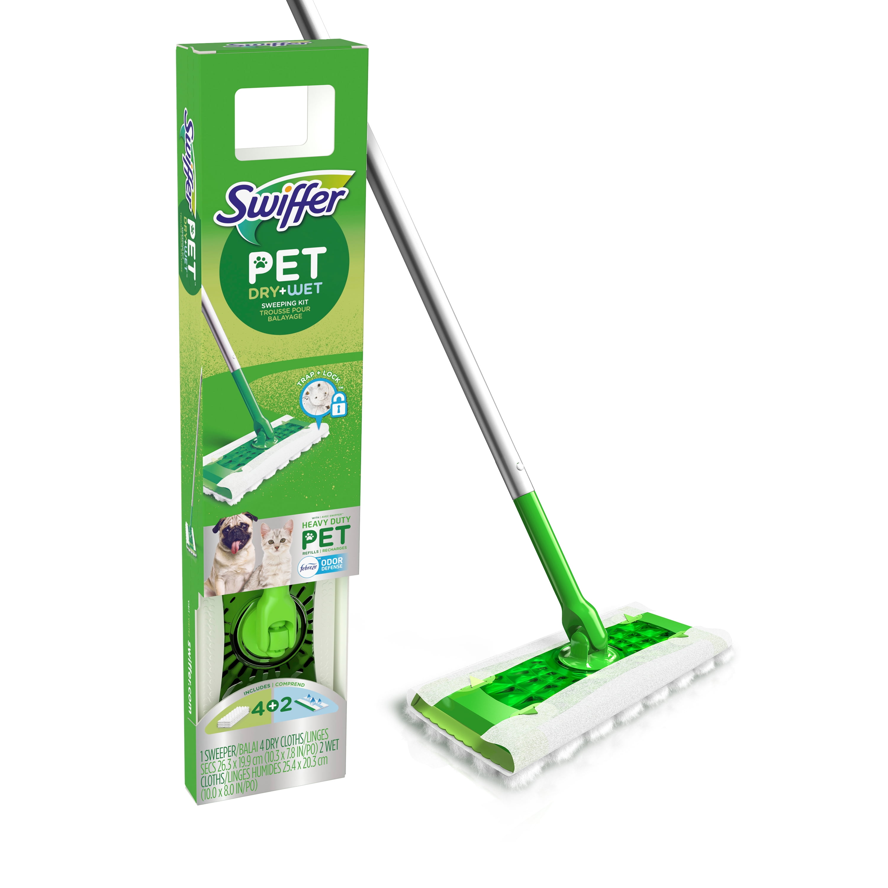 Swiffer Sweeper Pet Heavy Duty Dry + Wet All Purpose Floor 