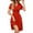 Red, variant on Womens V Neck Long Sleeve Fall Dresses Women's Dress Is Elegant And Casual, A Solid Color V-neck Short Sleeved Dress Light Brown
