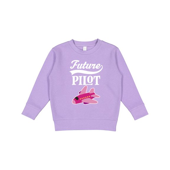 Inktastic Future Pilot Girls Airplane Career Toddler Sweatshirt