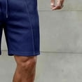 thumbnail image 5 of Thousandth Men's Summer Solid Color Relaxed Chino Shorts Casual Elastic Waist Drawstring Thin Breathable Pocket Shorts for Gym, Running, Basketball, 5 of 7