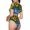Landscape With Sunflowers, variant on Lavender Glitter Foil Stripes Womens One Piece Swimsuits Modest Tummy Control Bathing Suits Lace Up Slimming Swim Suit-X-Large
