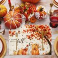 thumbnail image 3 of Hello Fall Placemats Set of 6, Thanksgiving Pumpkin Tree Maple Leaf Autumn Washable Wipeable Table Mats for Dining Tables, Indoor Outdoor Kitchen Place Mats for Holiday Party Table Decor, 3 of 9