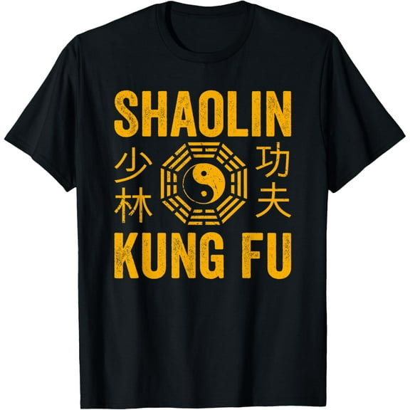 Shaolin Kung Fu Martial Arts Kung Fu T-Shirt men and women can wear, black, white, gifts