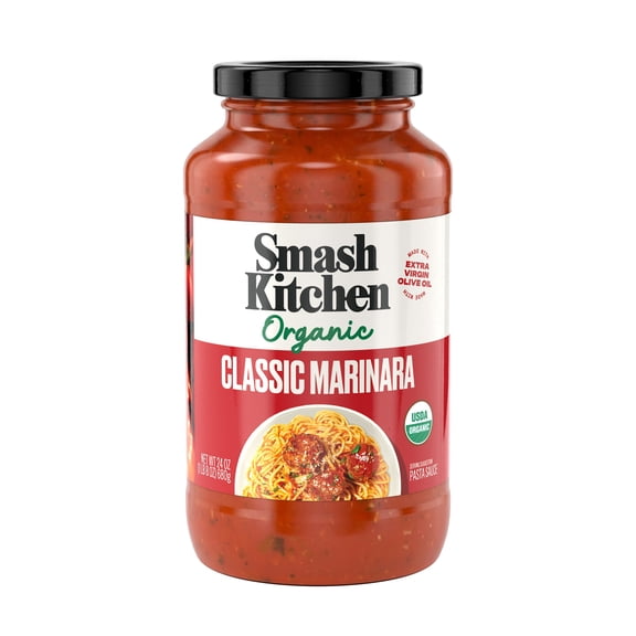 Smash Kitchen USDA Organic Classic Marinara Pasta Sauce, 24 oz