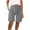 Gray, variant on biudgviw Bermuda Shorts for Women Mid Rise Wide Leg Knee Length Shorts Solid Color Cuffed Hem Lounge Shorts with Pockets