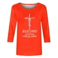 thumbnail image 5 of Daisyyozoid Nouvelles Arrivées Hauts pour Femmes Joyeuses Pâques Col Rond Manches Longues Haut Manches Longues Col Rond Chemise, 5 of 5
