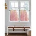 thumbnail image 7 of Half Window Curtains 24 Inches Long, Pink Gold Window Treatment Curtain Drapes, Boho Modern Abstract Minimalist Aesthetic Flower Short Curtains Tiers for Kitchen Over Sink, 27.5"x24", 2 Panels, 7 of 7