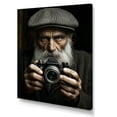 thumbnail image 2 of Designart "Camera Man Portrait Black and White" Portrait Canvas Wall Art, 2 of 5