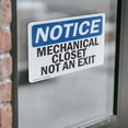 thumbnail image 4 of (2 Pack) Mechanical Closet Not An Exit OSHA Notice Sign 14 Inch X 10 Inch Vinyl Label Decal Sticker Weather Resistant, UV Protected for Workplace, Business, and Construction Site, Made, 4 of 7