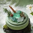 thumbnail image 2 of Forest Green Crystal Aroma Diffuser Set, Gypsum Holder with Essential Oil, 2 of 5