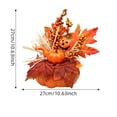 thumbnail image 3 of Pre Assembled Artificial Pumpkin Fall Centerpiece, Non Wilting Fade Resistant Weighted Base Table Arrangement, Warm Seasonal Decor For Dining Mantel Halloween Thanksgiving Home Styling, 3 of 5