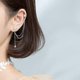thumbnail image 4 of Cadena de aretes de estrella de moda para mujeres, adolescentes y niñas, aretes de estrella que se arrastran, aretes envolventes, metal, circonita cúbica, 4 of 5