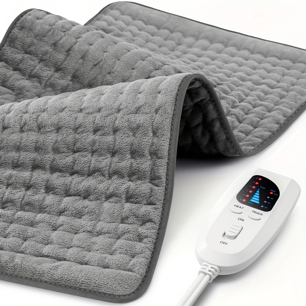 XINRUI Electric Heating Pad for Pain Relief – 6 Heat Settings, 4 Timers, Auto Shut-Off, Washable Fabric – Multiple Sizes – Ideal Gift for Men, Women & Dad.