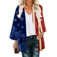 thumbnail image 2 of WXLWZYWL Winter Sales Clearance 2023 Women'S Floral Print Puff Sleeve Kimono Cardigan Loose Chiffon Cover Up Casual Blouse Tops, 2 of 5