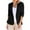 Black, variant on Dazajoo 2024 Summer Linen Blazer Women 3/4 Solid Color Stretchy Ruched Sleeve Fully Lined Lightweight Breathable Casual Work Jacket for Women,Black,XXXL