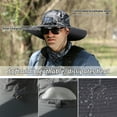 thumbnail image 4 of Wide Brim Solar Fan Hat, Outdoor Fishing Hat with 2 Fans Solar Power, Waterproof Outdoor Hiking Camping Fishing Hat Gift for Man Father, 4 of 10