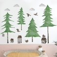 thumbnail image 3 of Un conjunto de pegatinas de pared de pájaros y nubes de árboles, decoración de pared para sala de estar y dormitorio, 3 of 4