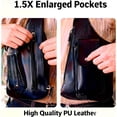 thumbnail image 6 of Large Double  Armpit Bag for Men 2026 Upgraded Anti- Underarm Holster Bag  PU Leather Concealed Crossbody Wallet Phone Pouch for Travel Outdoor Cycling Work, 6 of 6