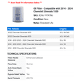 thumbnail image 2 of Oil Filter - Compatible with 2014 - 2024 Chevy Silverado 1500 2015 2016 2017 2018 2019 2020 2021 2022 2023, 2 of 2