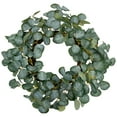 thumbnail image 2 of Northlight Eucalyptus Leaves Artificial Botanical Spring Wreath - 20", 2 of 8