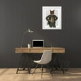 thumbnail image 3 of Fab Funky 12x14 White Modern Wood Framed Museum Art Print Titled - Cat in Tartan Waistcoat, 3 of 4