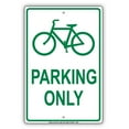 thumbnail image 1 of Bicycle Parking Only With Graphic Reserved Alert Caution Warning Notice Aluminum Metal Sign 8"x12" Plate, 1 of 1