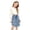 Blue, variant on Jean Skirt Girls Denim Skirt with Snowflake Embroidery Casual Staple Piece for Spring and Summer for 7-12 Years Flowy Skirt Blue_001,7-8 Years