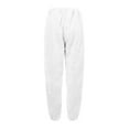 thumbnail image 7 of Daiosportswear Women's Warm Sherpa Lined Athletic Sweatpants Jogger Fleece Pants White 8(L), 7 of 7