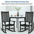 thumbnail image 6 of Gymax 2PCS Wood Rocking Chair Porch Rocker High Back Garden Seat Indoor Outdoor Black, 6 of 10