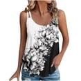 thumbnail image 2 of Ichuanyi Women's Spring Summer Sleeveless Top, Fashion Print Casual Round Neck Cami Blouse, Floral Print Casual Fashion Top, 2 of 6