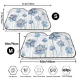 thumbnail image 3 of Haiem Pale Blue Lotus Flowers Car Windshield Sun Shade - Blocks UV Rays Sun Visor Protector, Sunshade to Keep Your Vehicle Cool, Universal Fit SUV Van Sedan-Medium, 3 of 7