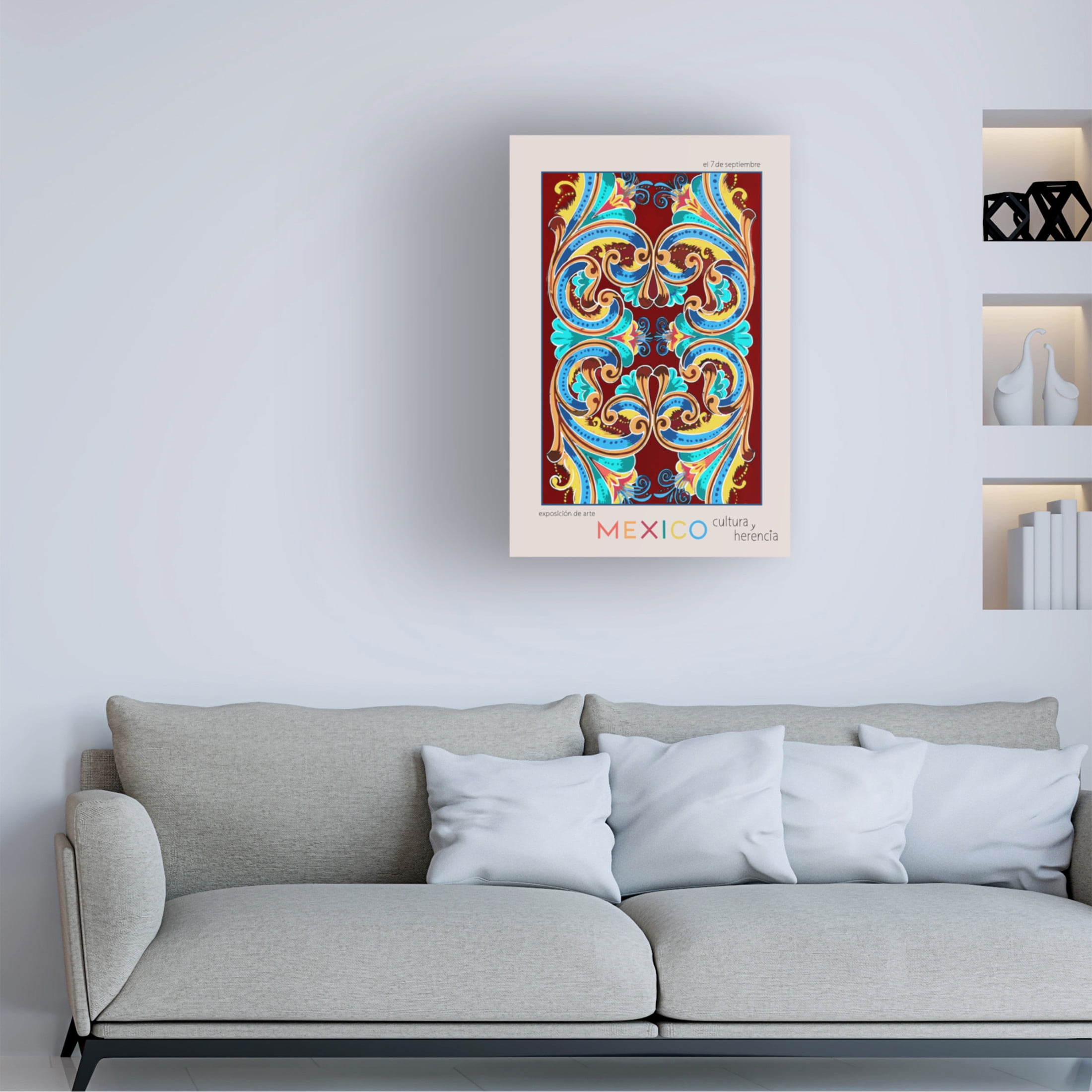 Canvas Wall Art - Pictufy Studio Ii 'Mexico City Art Basel' Wall Art for Living Room, Bedroom, or Office Décor by Trademark Fine Art - 16 x 24 Inches