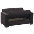 thumbnail image 5 of Ottomanson Origins Sleeper Loveseat, Black Microfiber, 5 of 9