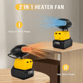 thumbnail image 3 of Soplador de Aire Caliente Portátil Calentador de Auto Inalámbrico Desempañador de Auto Calentador de Parabrisas Calentamiento Rápido y Ventilador de Enfriamiento para de*walt Batería de 20V, 3 of 7