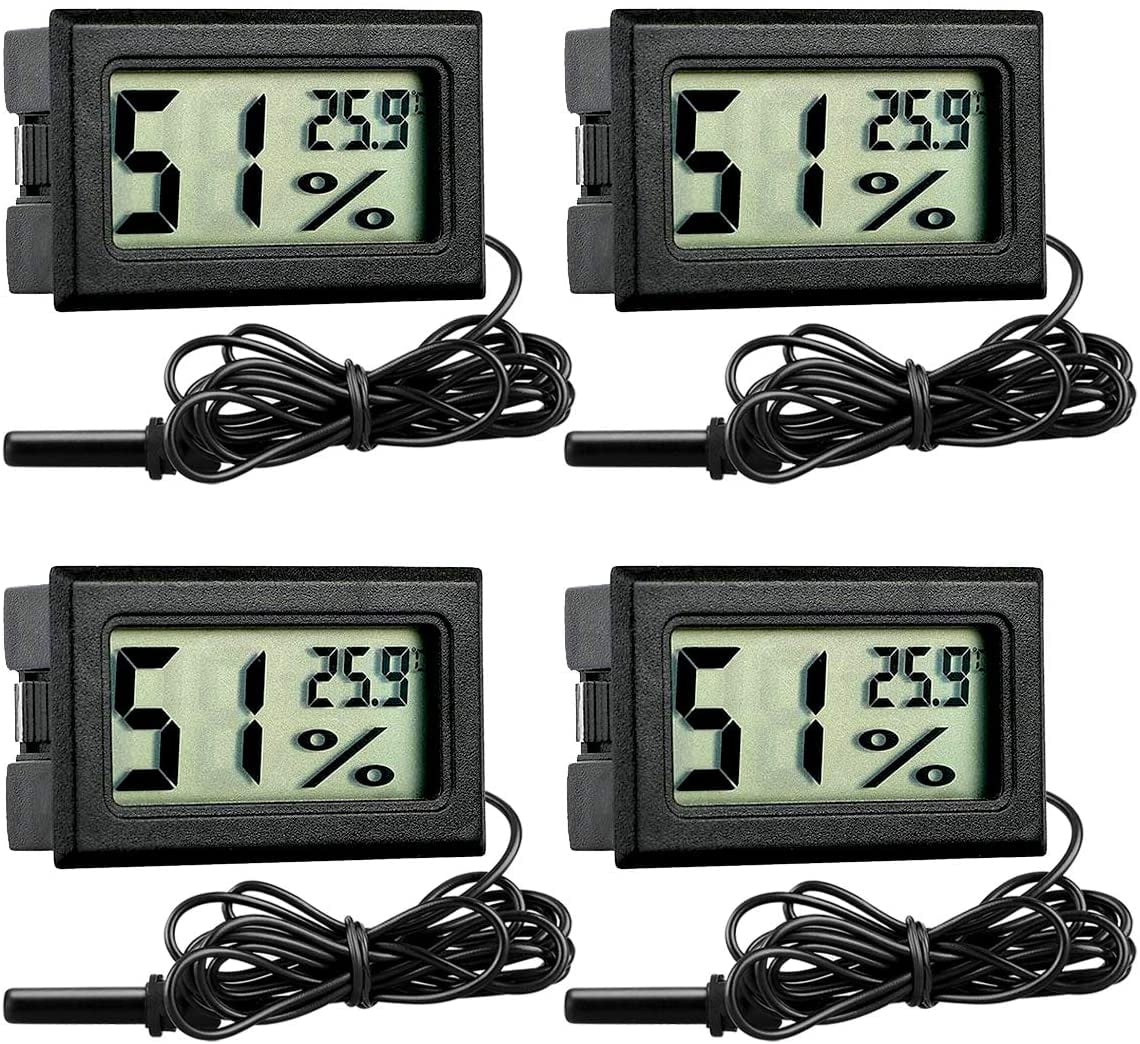 New Digital Embedded Thermometer Hygrometer Meter for Incubator Poultry Reptile 